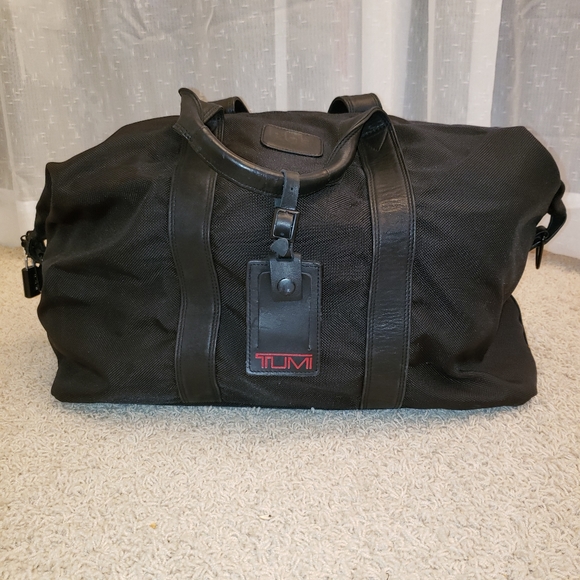 Tumi Other - Tumi Black Weekend Duffle Bag w/ Leather Trim